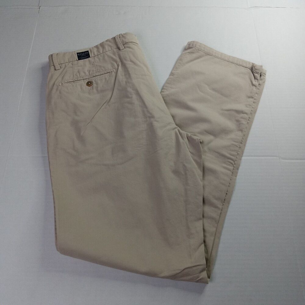 Ballin Mansfield Chino Pants‎ Men's Size 38x35 Stone Relaxed Fit Straight Leg